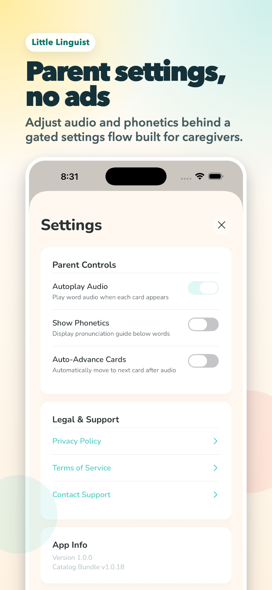 Parent Settings
